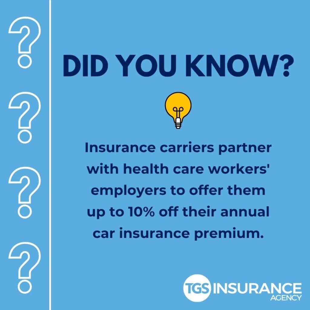 car insurance discounts for healthcare workers